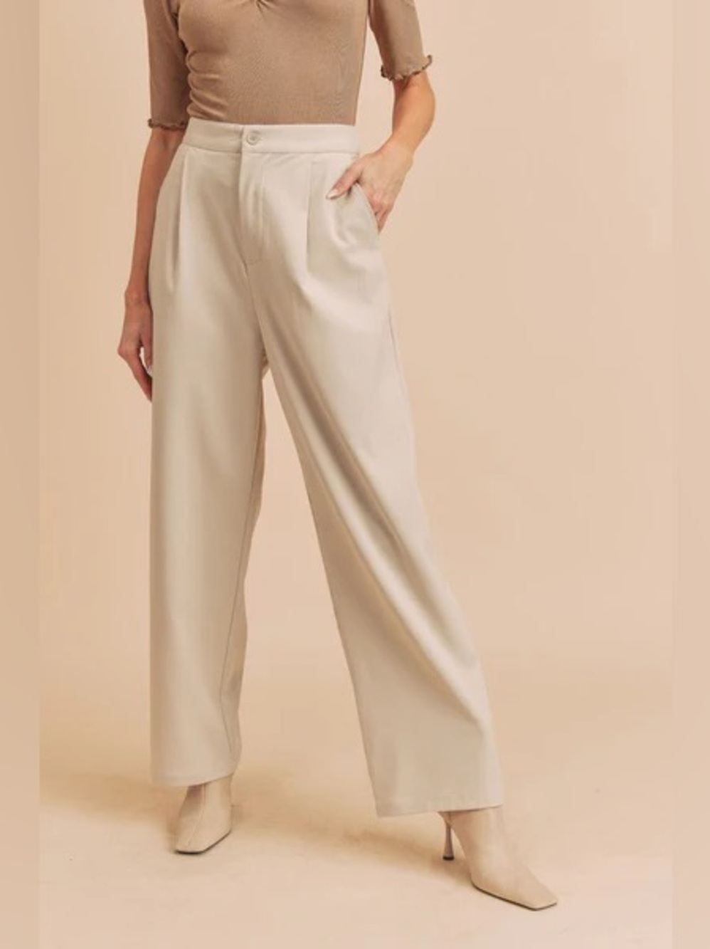 High-Waist Wide-Leg Trousers